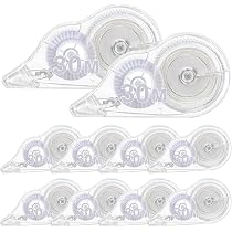 Lot De 18 Correcteurs Souris 4m X 5mm - Ruban Correcteur Avec Capuchon, Pour Effacer Facilement à L'école Ou Au Bureau - 13