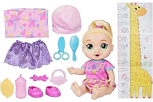 Baby Alive Bébé grandit Lala GooGoo, Coffret poupée Interactive, Jouet pour Filles Qui Grandit, Parle Anglais et Espagnol, 3 Étapes de Croissance, Plus de 75 Sons et Phrases, Jouet de Noël, Dès 3 Ans