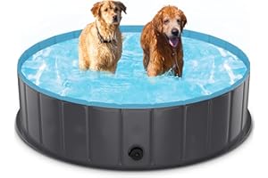 TENXSNUG Hundepool fur Große Hunde, Faltbare Hund Schwimmbecken Hundebadewanne, Rutschfest Hunde Pool Planschbecken für Kinder und Hunde, 120x30 cm