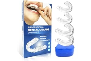 SUNICO Mouth Guard for Teeth Grinding - Teeth Grinding Guard,4 Pack Sleep Mouth Guard, Anti Grinding Mouth Guard for Sleeping at Night,Reusable Mouth Guards Grinding Teeth to Prevent Bruxism. (M2)