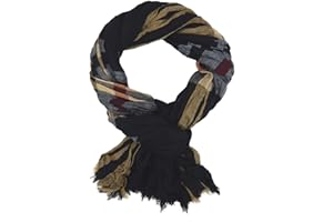 Ella Jonte breiter weicher Herrenschal schwarz grau rot beige Viskose Herren Schal Tuch Herrentuch