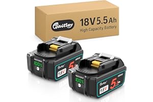 2X Waitley 5500mAh Ersatzakku für Makita Akku 18V BL1850 BL1860B BL1840 BL1830 BL1820B BL1815 – Kompatibel mit Makita 18V Elektrowerkzeugen
