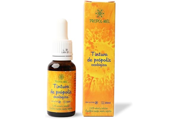 Pack x 2 - Teinture mere de Propolis - 20ml x flacon - BIO. Favorise le bien-être de la gorge. 100% Naturelle. Sans gluten. Concentré à 15%.