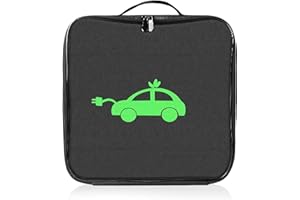 lemgyiamz Car Boot Organiser, Cable Storage Box, Charging Cable Bag, Electric Car, Cable Box, Waterproof Car Accessories for Trunk, Garage, Travel, Camping (Square)