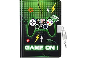 WERNNSAI Gioco Diario per Ragazzi - Luminoso Quaderno Regalo per Bambini Viaggio Privato Quaderni Copertina Rigida Block Note A5 a Righe Memo Blocco Note da Scrivere con Serratura e Chiavi