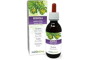Rhodiola (Rhodiola rosea o Sedum roseum) Roots Alcohol-Free Mother Tincture Naturalma - Liquid Extract Drops 120 ml - Food Supplement - Vegan