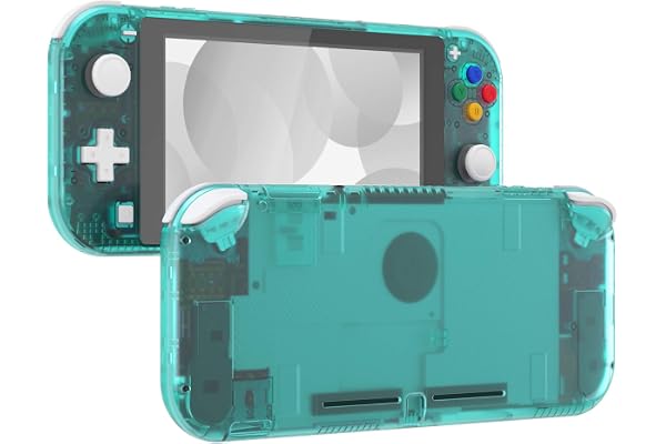 eXtremeRate Klar Smaragdgrön DIY Esättningsskal för Nintendo Switch Lite, för NSL Handheld Controller Hölje med Skärmskydd, C