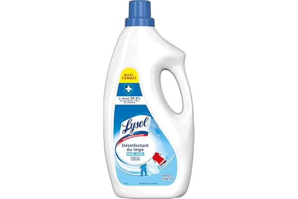Lysol Désinfectant du Linge Liquide 2L - Désinfecte & Anti-Odeurs - Parfum Linge Frais - Sans Javel