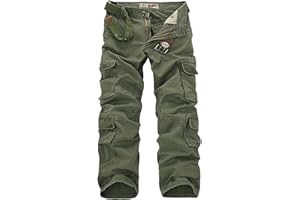 AYG Herren Cargo Hose Baumwolle Militär Arbeitshose Hose Camouflage Cargohosen