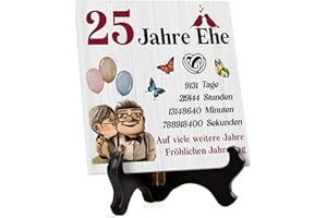 VETBUOSA Silberhochzeit Geschenkideen-Acryltafel, Silberhochzeit Deko, Silberhochzeit Geschenk, Geschenke zur Silberhochzeit, Geschenke für Silberhochzeit, 25. Hochzeitstag Deko, 25 Jahre Jubiläum Deko