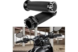 ‎DREAMIZER DREAMIZER 1 Zoll Motorrad Lenkergriffe Griffe, 25mm Motorradgriffe mit Gaszug, Kompatibel mit Harley Sportster 883 Touring Dyna Softail