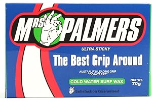 Mrs Palmers Cold Water Surfboard Wax 1 x 70g Block
