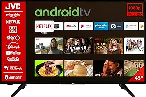 JVC LT-43VAF3055 43 Zoll, 1080p, Fernseher / Android TV (Full HD, HDR, Smart TV, Google Play Store, Triple-Tuner, Bluetooth), Schwarz