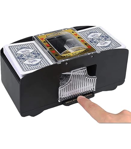 Mischiatore Carte Da Gioco Manuale - Per 2 Mazzi, Con Manovella | Ideale Per Poker, Bridge E Serate Con Amici