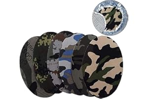 PEIYEE 12 Piezas Parches Termoadhesivos, Parches de Tela ovalados de Camuflaje, Parches Para Ropa Termoadhesivos, para Reparar Codos de Costura, Rodilla,6 Colores