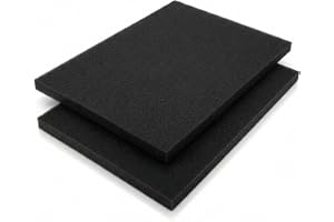 sturiz 2 st skumluftfilter, 300 x 210 x 10 mm, universellt filter, skumfilter för dammsugare, skärbar filterplatta, för luft