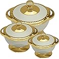 Selvel Milano Inner Steel Casserole Set of 3 (1700ml, 1100ml, 600ml)|BPA Free|Advanced P.U. Insulation| Hot Box for Kitchen | Keeps Food hot & Fresh Chapati, Roti, Biryani and More (Repose Grey)