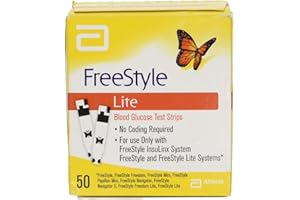 Freestyle Lite FRE537M Tiras de prueba de glucosa en sangre (paquete de 50)