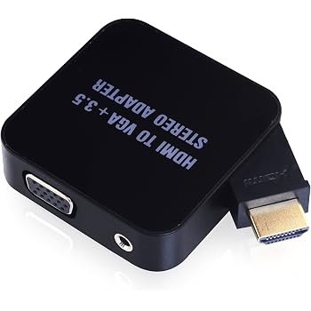 Adattatore Hdmi® Tipo a Maschio a Vga Femmina Con Presa Audio Stereo 3,5 Mm Adattatore Hdmi® Tipo a Maschio a Vga Femmina Con Presa Audio Stereo 3,5 Mm