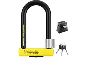 Kryptonite New York Lock Diamond Standard Antivol à Arceau - Résistant aux Meuleuses d'angle - Diamètre de l'anse 26 mm - Sécurité Ultime pour Les vélos, vélos électriques et Scooters