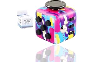 Steemjoey Anti-Stress Fidget Toy Cube Anti Stress Jouet Décompression Jouet Cube avec 6 modules apaisants pour Enfants et Adultes