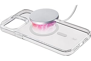cellularline - Gloss mag - iPhone 15 - Funda con imanes para Cargar y acoplar a la Fuente de alimentación MagSafe - Transparente