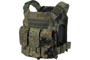 BEGADI Plate Carrier 'Lightweight' aus 500D Nylon, inklusive SAPI Dummys - Flecktarn