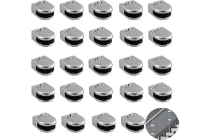 24 st Glashållare 6–8 mm 304 Rostfritt stål Glasklämmor Set för Balustrade