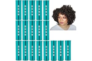 RJMBMUP Perm Rods Jumbo, 18 pcs Extra Large Size Hair Rollers for Natural Hair Long Short Hair Styling Tool Hair Curlers Green color