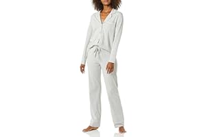 Amazon Essentials Conjunto de Pija con Camisa de Manga Larga y Pantalón Largo en Modal y Algodón Mujer