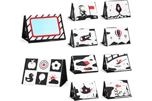 Cooyou Tummy Time Toy,Foldable Montessori Toys for Newborns, High Contrast Baby Sensory Toys, 0 3 6 9 12 Months baby gifts, Black and White