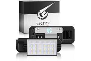 TECTICO LED Luces matrícula coche E-Mark ECE 6000K Blanco puro canbus No hay error Luz de matrícula Compatible con BMW E36 318i 318is 318ti 325i M3,92-98, 2 piezas