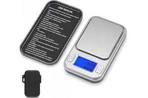 Diyife Mini precisionsvåg fickvåg 0,01 g/200 g, med förvaringslåda