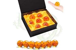 YWfuweng 7 Pezzi Sfere del Dragon Set Completo per Collezionisti in Confezione Regalo, 4,3 CM 7 Ball Decorazione,Palla di Cristallo,Decorazione Cosplay, Compleanno, Natale, Halloween