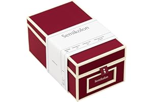 SEMIKOLON; boîte pour cartes de visite bordeaux +++ pour ARCHIVER LES CARTES DE VISITE +++ qualité originale Semikolon