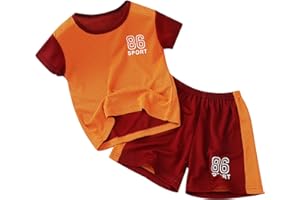 GÉNÉRIQUE Ensemble basket enfant garcon ete t-shirts à manches courtes fille sport ample short enfant garçon basketball baggy costume Tenue vetement enfant garcon maillot de foot