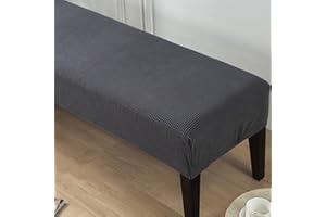 WWQQKJ Esszimmerbankbezug, Samt-Bankbezug, Stretch-Essbankbezug, elastischer Spandex-Bankbezug, Esszimmerbankbezug (Color : Grey)