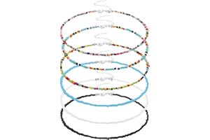 YOLEV 6 Pezzi Collane di Perline Colorate Boho Beach Collane di Perline Bracciali per Gioielli da Donna