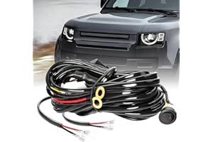 CO LIGHT Wiring Harness 2 Leads for LED Light Bar Led Work Light 12V Switch Relay Wire Harness Kit for Off Road ATV UTV