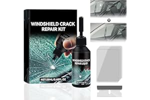 FGTOPBY Kit Reparation Pare Brise,Kit Réparation Verre,Efface Rayure Pare Brise,Colle Pare Brise Voiture,Kit de Réparation de Verre Fissuré pour Toile D'araignée, étoile, Entaille,Croissant de Lune Demi