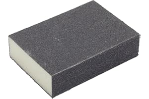 Fit For The Job Bloque de Lijado Reutilizable Flexible de Grado Fino/Medio para lijar Madera, Muebles, Metal, Yeso para mejoras del hogar, decoración y más