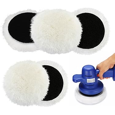 Polijstpads, 125 mm, 4 stuks polijstopzetstukken, compatibel met Bosch excentrische schuurmachine, lamswol, polijstpads, polijstpads voor excentrische schuurmachine met klittenband voor auto Polijstpads, 125 mm, 4 stuks polijstopzetstukken, compatibel met Bosch excentrische schuurmachine, lamswol, polijstpads, polijstpads voor excentrische schuurmachine met klittenband voor auto