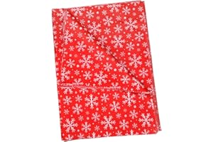 ADQUATOR 50 Sheets Red Tissue Paper with White Snowflake,50 * 35cm Wrapping Paper for Valentine's Day and DIY Gift Decorations(Red with White)