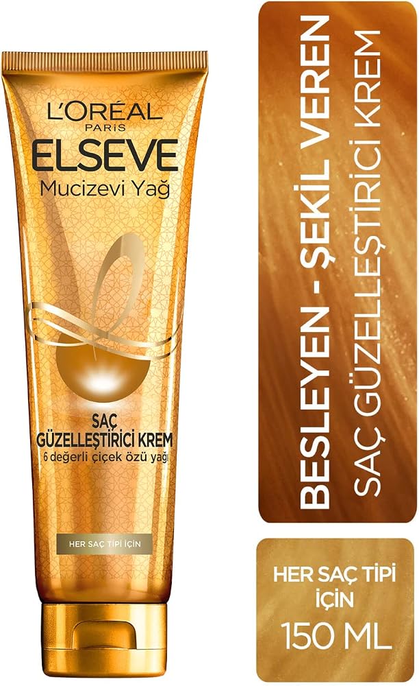 L'Oreal Paris Elseve Mucizevi Yağ Saç Güzelleştirici Krem 150 ml - Her Saç Tipi İçin