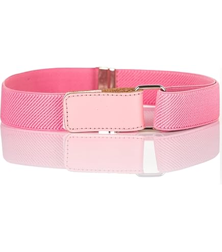 2 Pezzi Cintura Per Ragazze, Cintura Elastica Regolabile Rosa E Grigia Cintura Elastica Elastica Per Ragazze Cintura Regolabile Con Fibbia A Forma D~p119650501