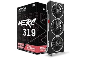 XFX Speedster MERC319 Radeon RX 6750XT Black Gaming Tarjeta gráfica con 12GB GDDR6 HDMI 3xDP, AMD RDNA™ 2 (RX-675XYTBDP)
