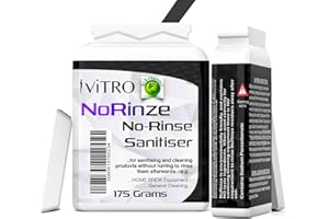 IVITRO NO Rinse SANITISER and STERILSER for Homebrewing SANITIZER and STERILIZER 175 Grams