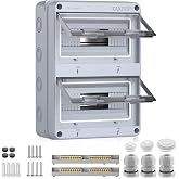 KAMTOP Distribution Box 24 Modules Electrical Box Waterproof IP65 CE | Differential Magnetothermal Box with DIN Rail Fuse Box