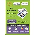 True-Ally Premium Extra thick PVC Lamination Dragon Sheet A4 Size 920 Micron for PVC Aadhar, Photos, ID card (Set of 50 Cores and 100 Overlays)