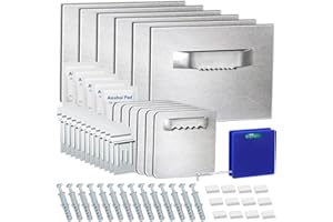 BESDIYART 12er Set Acrylglas Aufhängung, Aufhängung für Acrylglasbilder und Spiegel Extra Starker Klebefläche Alu Dibond Bildaufhänger Selbstklebend Bildaufhängung spiegelhalterung bis zu 8kg